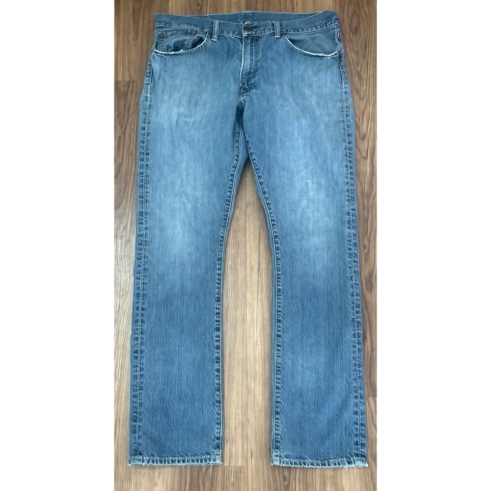 Polo Ralph Lauren Slim Straight Light Blue Denim Jeans Mens 34x32 Logo